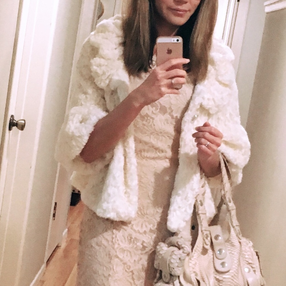 Luxe faux fur gyaru plush jacket XS / S